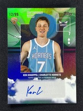 2025-26 Topps Kon Knueppel #CM-KK Green Contemporary Marks Auto RC Rookie /99