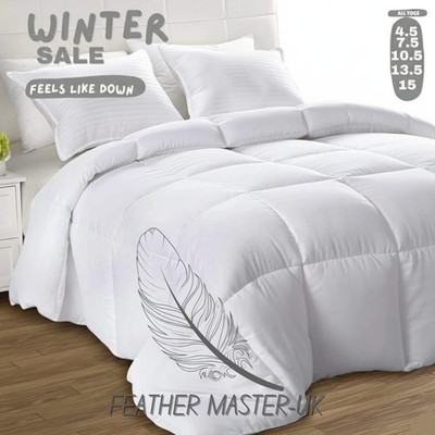 Ganzjahres Anti-Allergie Bettdecke Steppdecke Single Double King Super King 4,5 bis 15 Tog