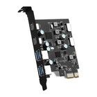 6 Port USB PCIE Card Adapter 2X USB 3.0 C 2X USB A USB PCIE Card Front Panel