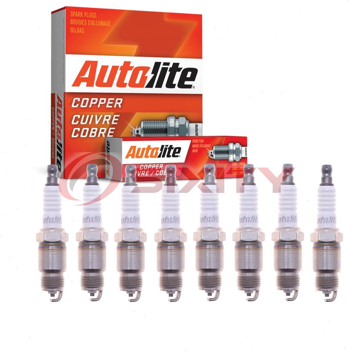 8 pc Autolite Copper Core Spark Plugs for 1987-1988 Chevrolet V10 Suburban cm
