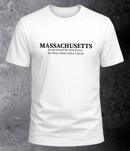 Massachusetts Printed Custom State T-Shirt - $24.98
