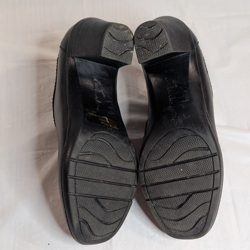 Clarks Bendables hochhackige Damenschuhe Größe 7,5 M schwarz Ledermode  - Bild 11 von 12