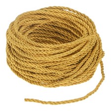 11 Yards Soft Twisted Rope Trim, 3mm Golden Yellow Polyester Cord for DIY Craft
