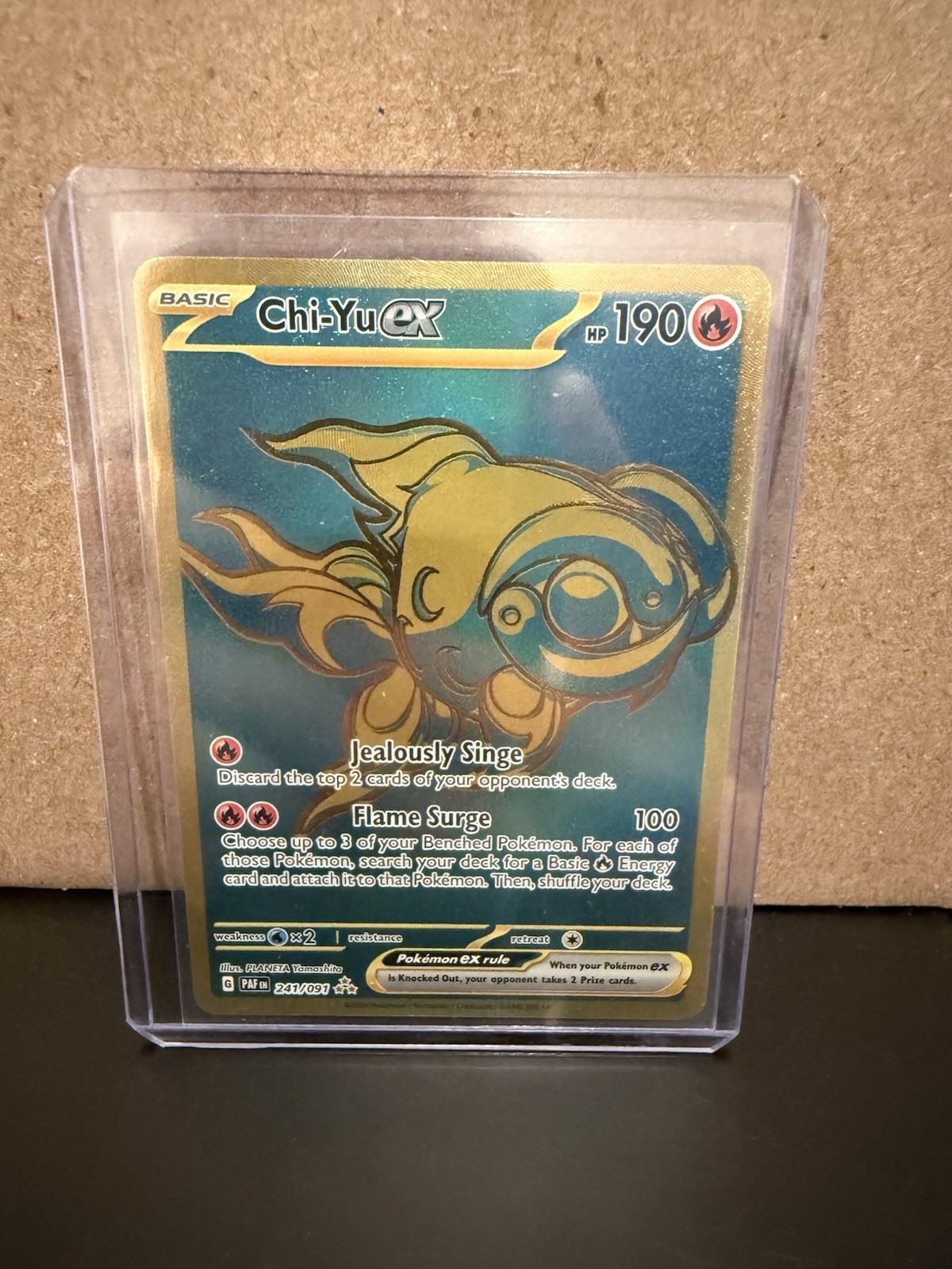 Pokemon TCG Chi-Yu ex 241/091 SV: Paldean Fates Holo NM