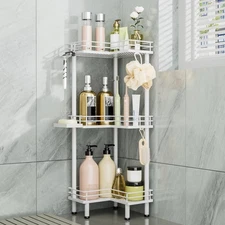Consumest Corner Shower Caddy Standing - 3-Tier Stainless Steel Shower Organi...