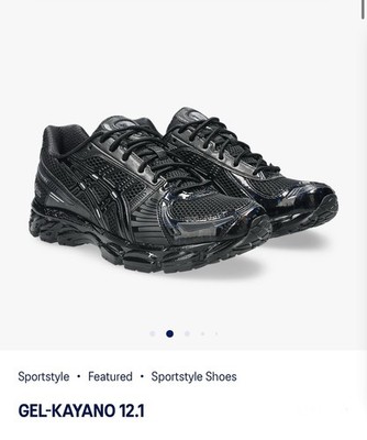 RARE!ASICS GEL-KAYANO 12.1 1203A976 001 Black Black Sportstyle