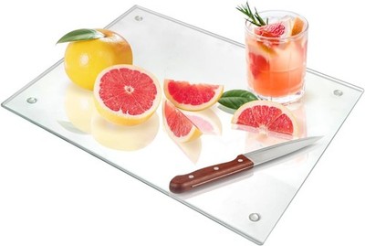 12x16 Inch Shatter-Resistant Glass Cutting Board - Versatile Kitchen Essential