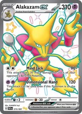 Alakazam ex Holo Shiny Ultra Rare SV: Paldean Fates 215/091 NM on eBay