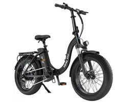Hiboy EX6F Low-Step Foldable Electric Bike, Black, 48 Volt, 500 Watt Motor
