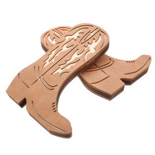 2pcs Wood Wall Vase: Cowboy Boots Shaped Wall Planter for Indoor Plants