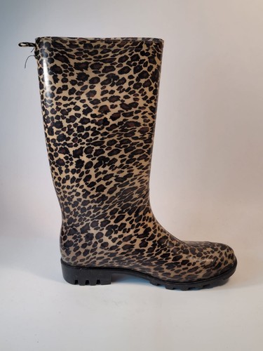 Capelli Rubber Farm Muck Mud Rain Cowboy Western Style Women’s 8 Leppard Print - Picture 5 of 9