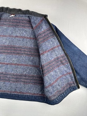 Vintage 80s Big Ben Blanket Lined Denim Jacket USA Talon Zip