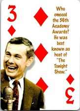 Flickback 1984 JOHNNY CARSON Trivia Challenge card free ship