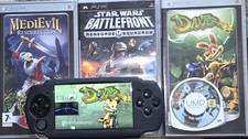 PSP 3003 Black Slim Piano With 4 Games,Silicone case,No Charger,no Battery Cover