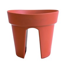 Terracotta Balcony Hanging Planter Plant Flower Pot For Railings  - 28cm
