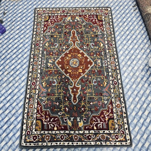 Oriental Rust Hand Tufted Rug Made %Wool Handmade Area Rug Carpet - Picture 9 of 10