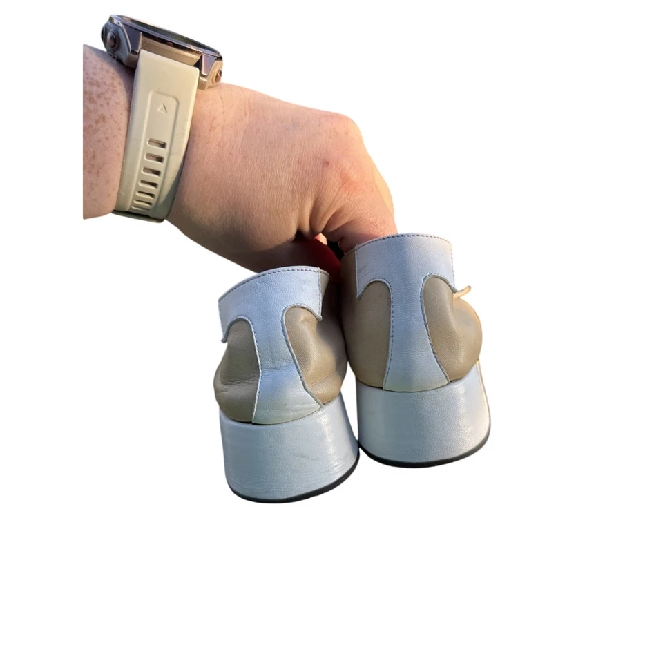 Zapatos de ballet Taryn Rose de cuero genuino tostado EE. UU. 5 cuñas 35,5 hechos en Italia Foto 2 de 4