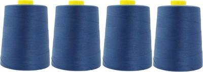 Mandala Crafts 4 Pack of Serger Threads Cones Spools - 20S/2 24000 Yards Polyest