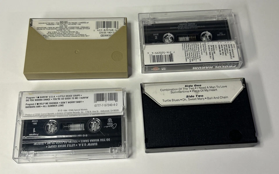 Moody Blues Beach Boys Janis Joplin Procol Harum Cassette Tape Lot 4 VG+ - Image 3 of 4