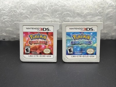 Pokemon: Alpha Sapphire and Pokemon: Omega Ruby Nintendo 3DS 2x Game Bundle Set