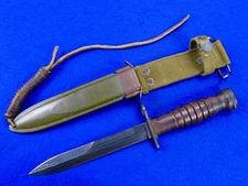 US WW2 Kinfolks Bayonet Fighting Knife w/ Scabbard