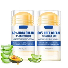 2Pcs 60 Urea Foot Cream Set, Hydrating Lotion Stick Balm, Hand and Foot Cream