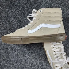 Vans Skate Sk8-Hi Oatmeal Dark Gum Suede High Top Skate Sneakers Men's 8.5