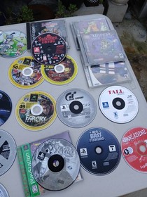 PS1 Sega Dreamcast & Xbox Games Lot &ndash; Scratched Discs & Empty Cases&ndash; AS IS