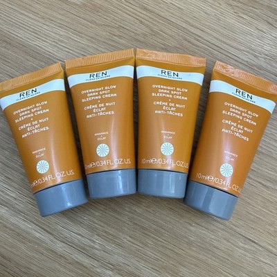 4x 10ml REN Overnight Glow Dark Spot Sleeping Cream