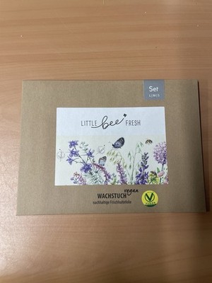 Little Bee Fresh - Bio-Bienenwachstuch Vegan Set (L/M/S), NEU & unbenutzt