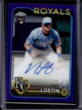 2024 Topps Chrome Update Nick Loftin Auto RC Purple Refractor #/250 Royals