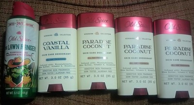 A Lot of 5 Old Spice Deodorants