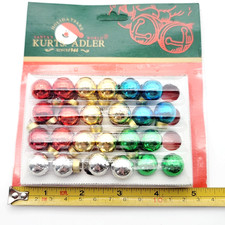 Vintage Kurt Adler Miniature Glass Tree Ornaments 24 Gold Silver Red Blue Green