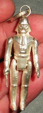 HANDMADE STAR WARS DARTH VADER .999 PURE SILVER ARTICULATED FIGURE PENDANT vafo