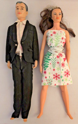 Vintage Set of 2 John & Lisa Littlechamp Remco LITTLECHAP Dolls 