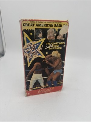 RARE WCW Great American Bash '89 VHS Warner Bros/Turner Home Video TESTED/WORKS!