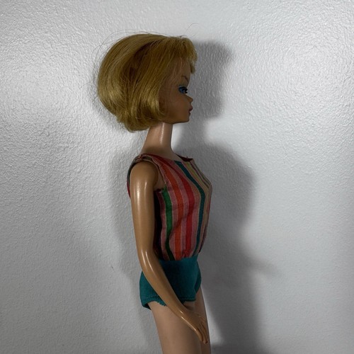 Vintage Mattel American Girl blonde blaue Augen Barbie 1958 Badeanzug biegsame Beine - Bild 8 von 24