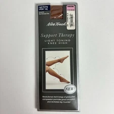 Nice Touch Vintage Support Therapy Light Toning Knee High Sandstone Size A
