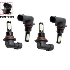 9006 9005 Led Headlight Kit Combo Bulbs 10000k High Low Beam Super Bright White