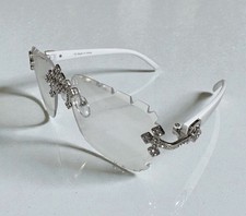 Triple Cross Bling Sunglasses Unisex Sunglass Eyewear UV Protected Clear Lenses