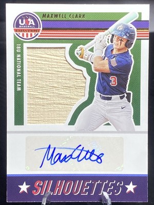 2023 Stars and Stripes - Max Clark Silhouettes Mem Auto /49