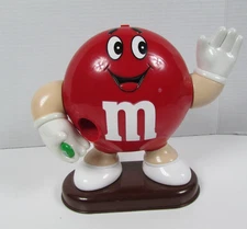 VTG 1992 Mars Inc M&M Candy Dispenser Red M&M Standing Hand Waving 8.5” Tall