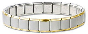 Italian-Charm-Bracelets-Stainless-Steel-Gold-Plated-Trim-13mm-Free-Shipping-Gift