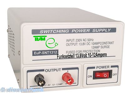 CB FUNK NETZTEIL Team SNT1312 10-12 Ampere 13,8Volt für Exportgeräte & Brenner