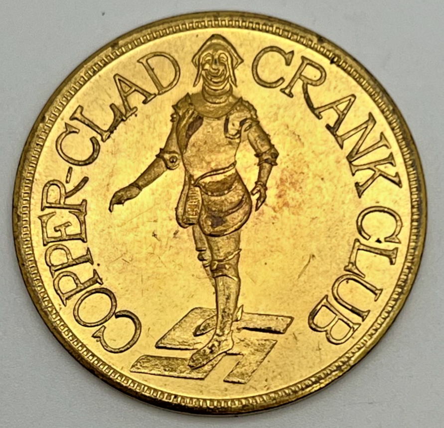 1920s Copper Clad Crank Club Stove Advertising Token St. Louis MO
