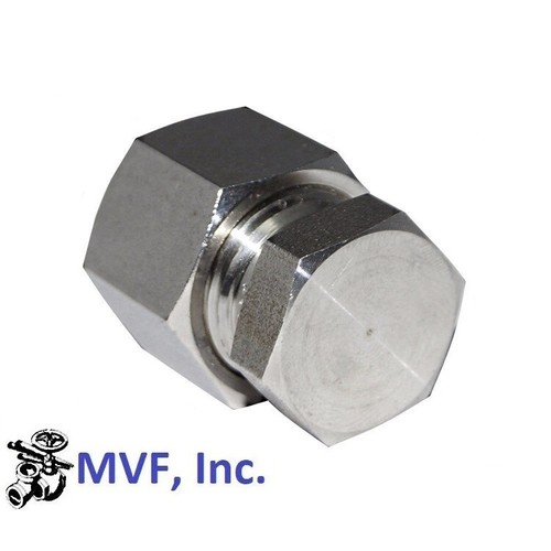 Tapa de acero inoxidable HSME 316 para montaje de tubo OD de 1/2" AC-8-SS - Imagen 1 de 4