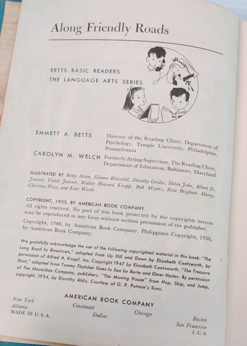 Along Friendly Roads Book Betts Reading Book Home School Vintage Storybook 1953 - Picture 3 of 6