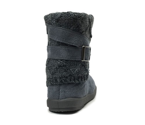 Neu Kinder Schneestiefel Kleinkind Mädchen Schnalle Strickstiefel Kunstfell Mode Schuh || - Bild 8 von 13