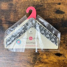 Lindsay Phillips SwitchFlops Natalia Straps Black Silver Medium US 7,8