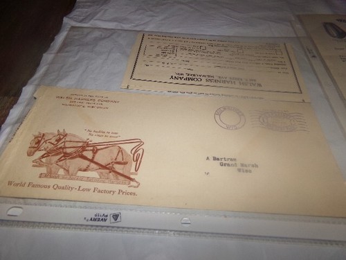 Lot 3 Vintage Walsh Harness Company Letter Envelope Order Form Milwaukee - Picture 3 of 7